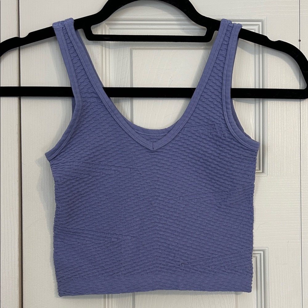 Urban Outfitters OUT FROM UNDER Purple Textured Crop Top Medium Large Layering